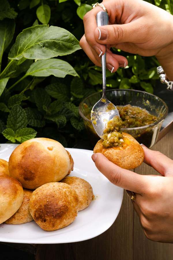Humintas al vapor con salsa